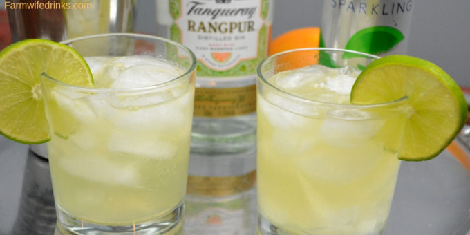 Orange Lime Gin Fizz is a low-carb gin cocktail combining freshly squeezed lime and orange juices with Rangpur gin and lime sparkling water. #Gin #GinFizz #Tanqueray #Cocktail #Cocktails