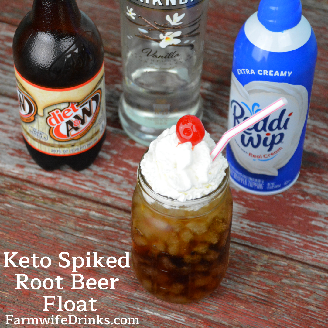 Keto Spiked Root Beer Floats combine flavors of diet root beer, vanilla vodka and whipped cream for an amazingly delicious cocktail for all of the low carb dieters. #keto #KetoCocktail #LowCarb #LowCarbCocktail #Cocktails #RootBeer #RootBeerFloats