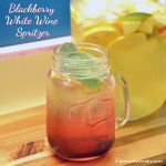 Blackberry white wine spritzer that was full of sage and citrus and berry flavors for a great crisp cocktail. #Wine #WhiteWine #WineSpritzer #Blackberries