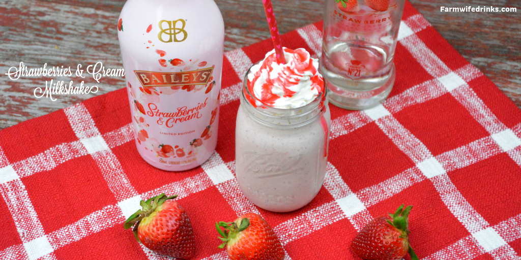Strawberry Bailey's Milkshake - The Six Figure Dish