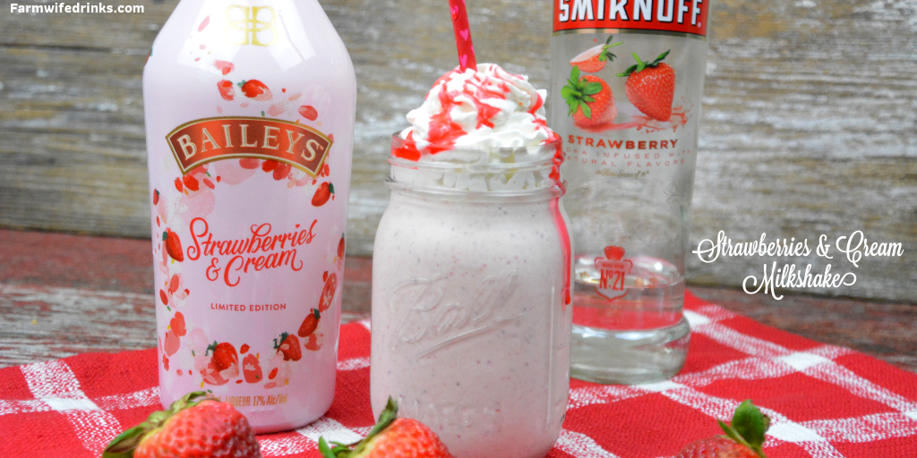 Strawberry Bailey's Milkshake - The Six Figure Dish