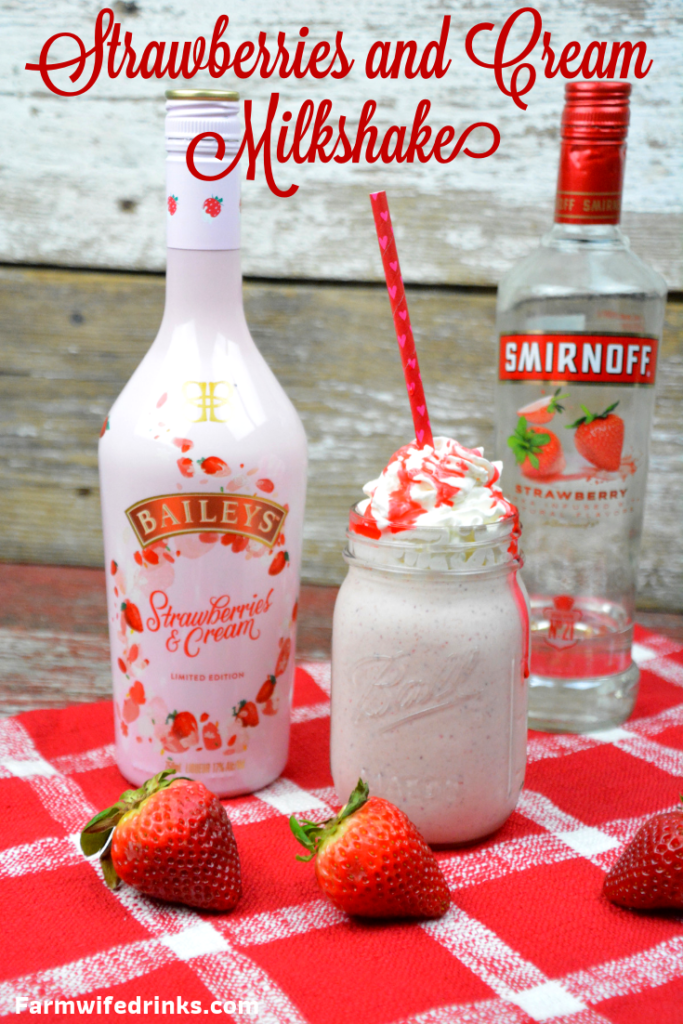 Baileys Strawberries and Cream Milkshake Strawberry Vodka Milkshake