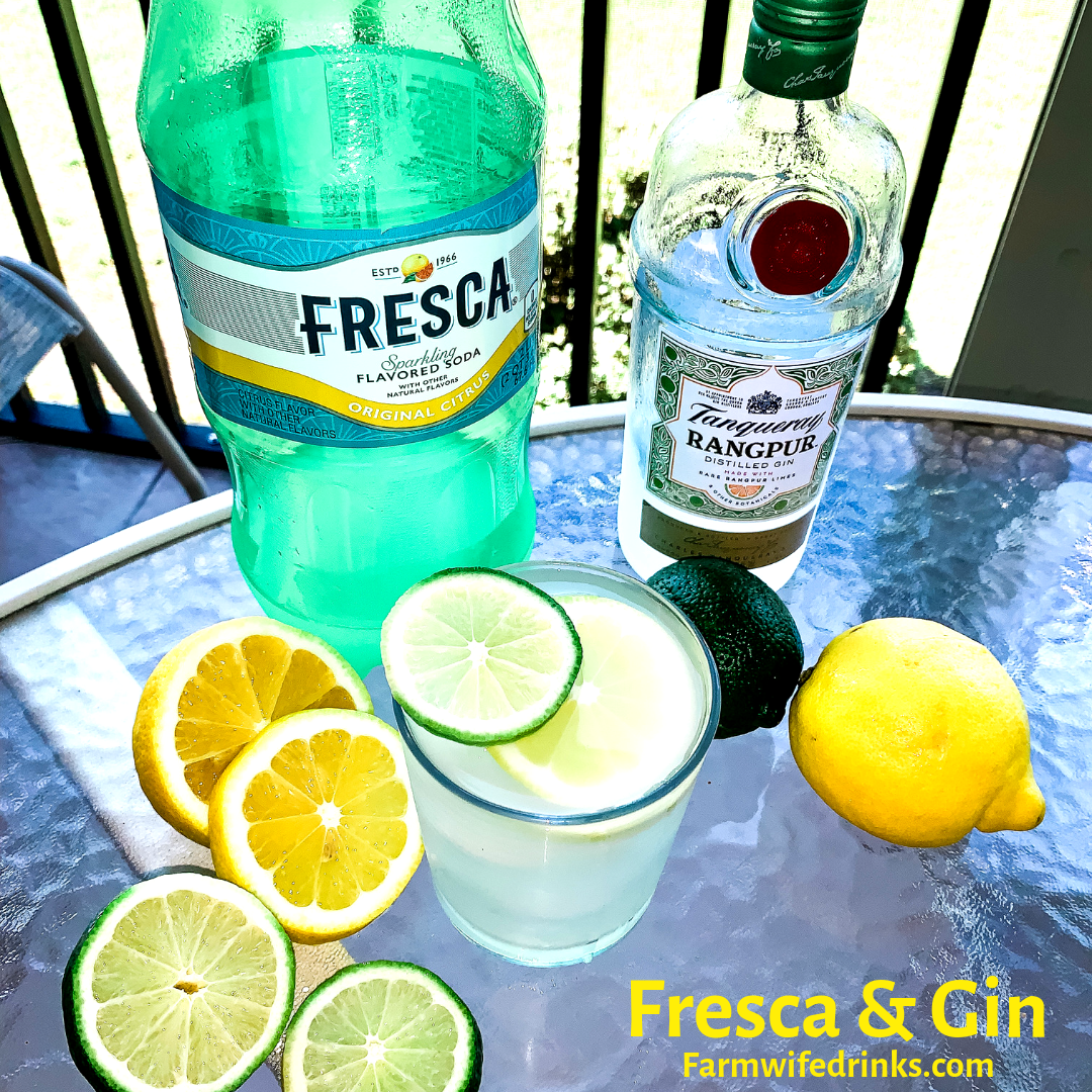 Fresca and gin is a sparkling lemon-lime cocktail that is a close cousin to the gin bucket punch with the simple combining of Fresca soda with Rangpur Gin. #Gin #Fresca #Cocktails