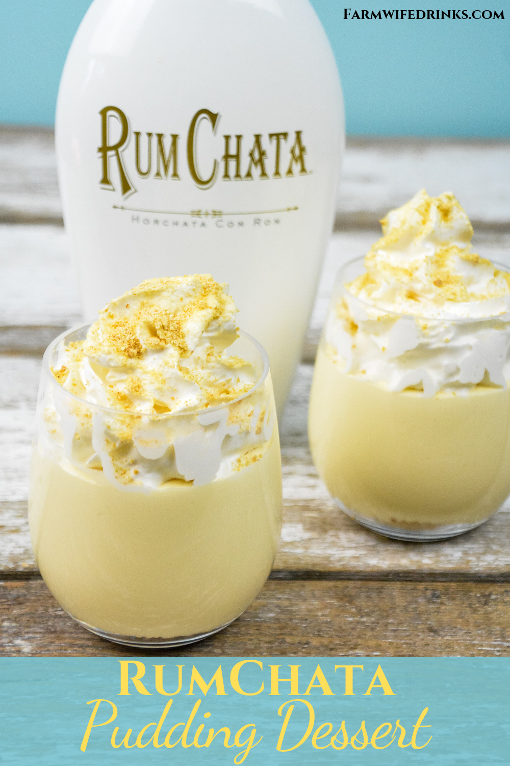 Rumchata Pudding Cup Dessert is the spiked version of sand pudding by just substituting some of the milk in the pudding for Rumchata. #Rumchata #Dessert #SandDessert #Spiked #PuddingShots