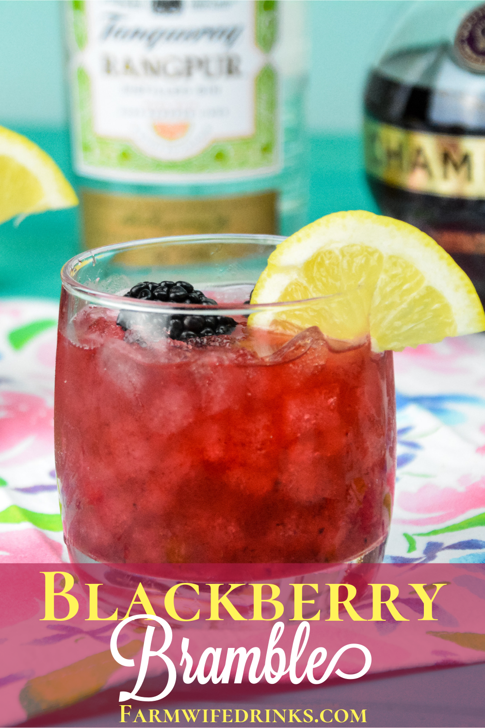 Blackberry Bramble Cocktail combines fresh lemon juice with muddled blackberries and marries perfectly with gin and Chambord for a perfect summer cocktail. 