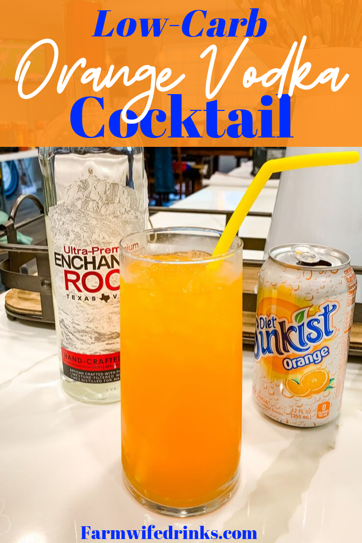 Low-Carb orange vodka cocktail is a zero carb alcoholic drink that is a great combination of orange diet soda and vodka.