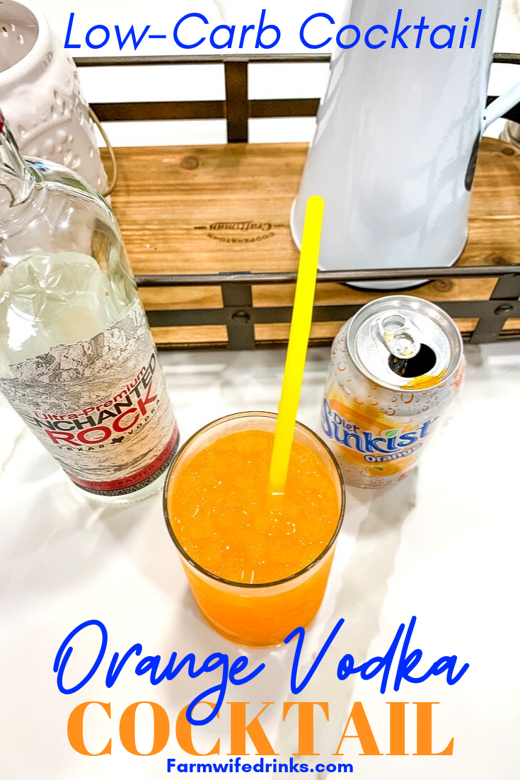 Low-Carb orange vodka cocktail is a zero carb alcoholic drink that is a great combination of orange diet soda and vodka.