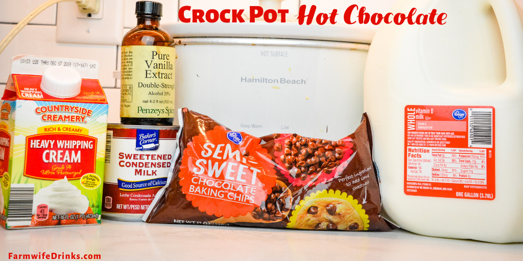Crock Pot Hot Chocolate is a rich hot chocolate that melts chocolate chips, sweet and condensed milk, heavy cream and whole milk beautifully together for the most insanely good hot chocolate.