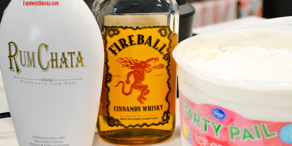 Cinnamon toast crunch milkshake is Fireball whiskey and Rumchata blended together with vanilla ice cream to create a heavy-handed frozen drink.