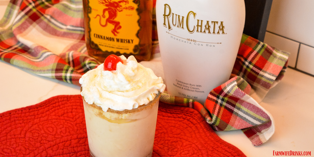 Cinnamon toast crunch milkshake is Fireball whiskey and Rumchata blended together with vanilla ice cream to create a heavy-handed frozen drink.
