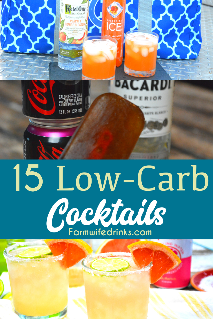 Low-Carb drinks can come in all different flavors, but tequila, gin, vodka, and rum will be the lowest carb liquor and can be mixed with zero-calorie mixers like sparkling water, Sparkling ICE, and diet sodas. Here are 15 of my favorite low-carb cocktails.