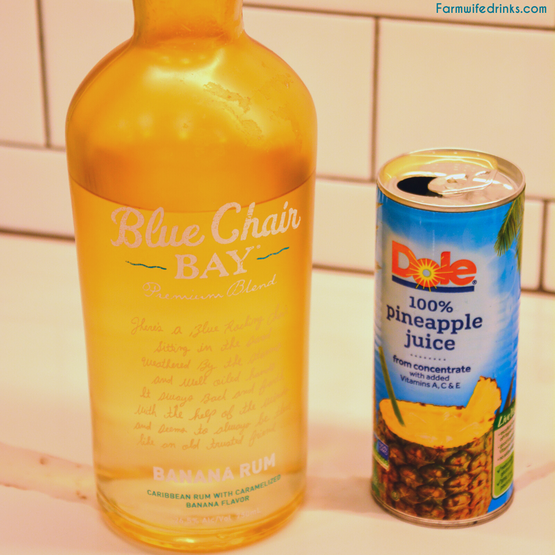 Tropical breeze rum drink is a combination of pineapple juice and banana rum with a splash of lemon-lime soda for the delicious Caribbean pineapple banana rum cocktail.
