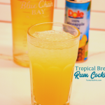 Tropical breeze rum drink is a combination of pineapple juice and banana rum with a splash of lemon-lime soda for the delicious Caribbean pineapple banana rum cocktail