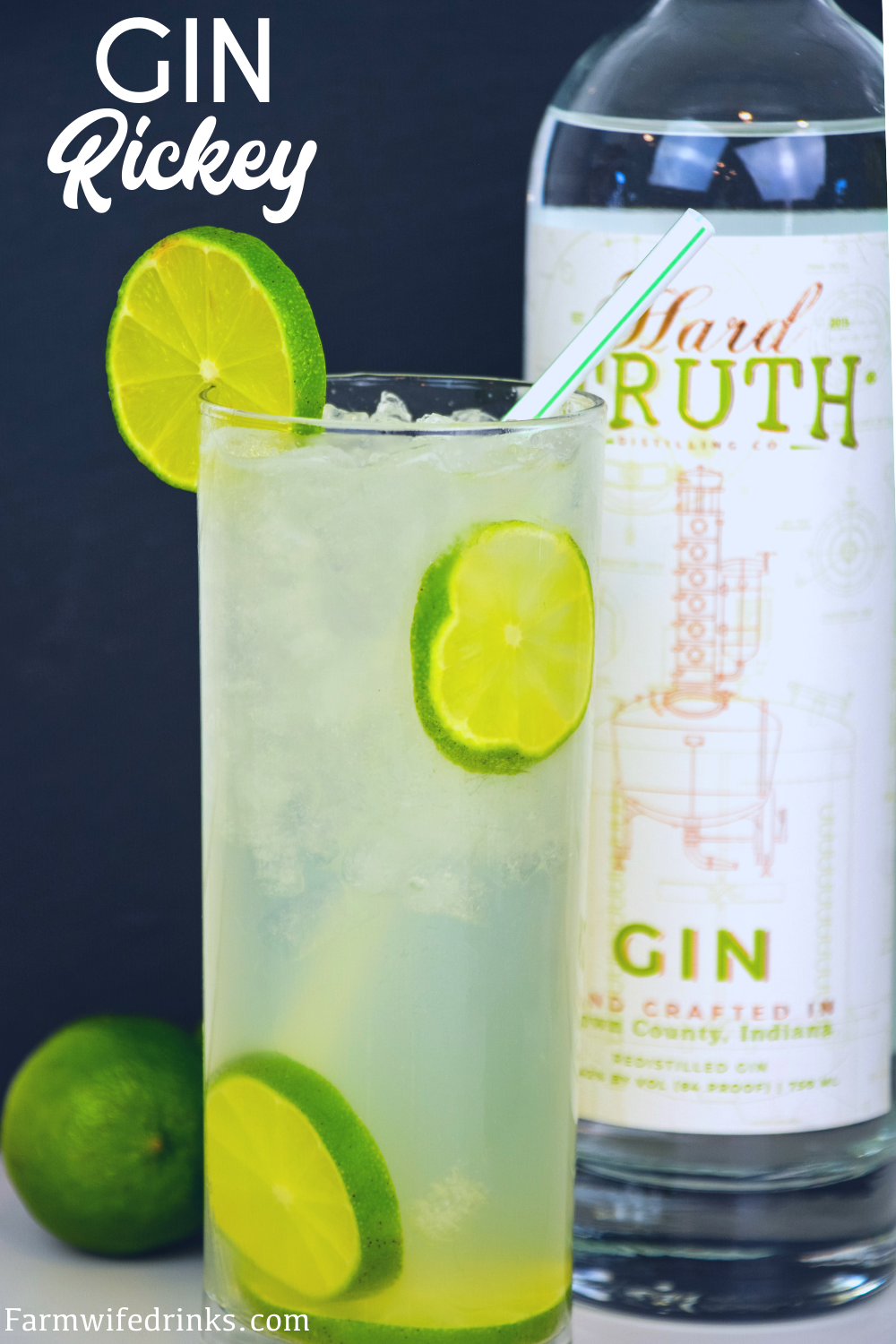The gin rickey cocktail recipe is a highball cocktail made with fresh-squeezed lime juice, gin, and soda water.