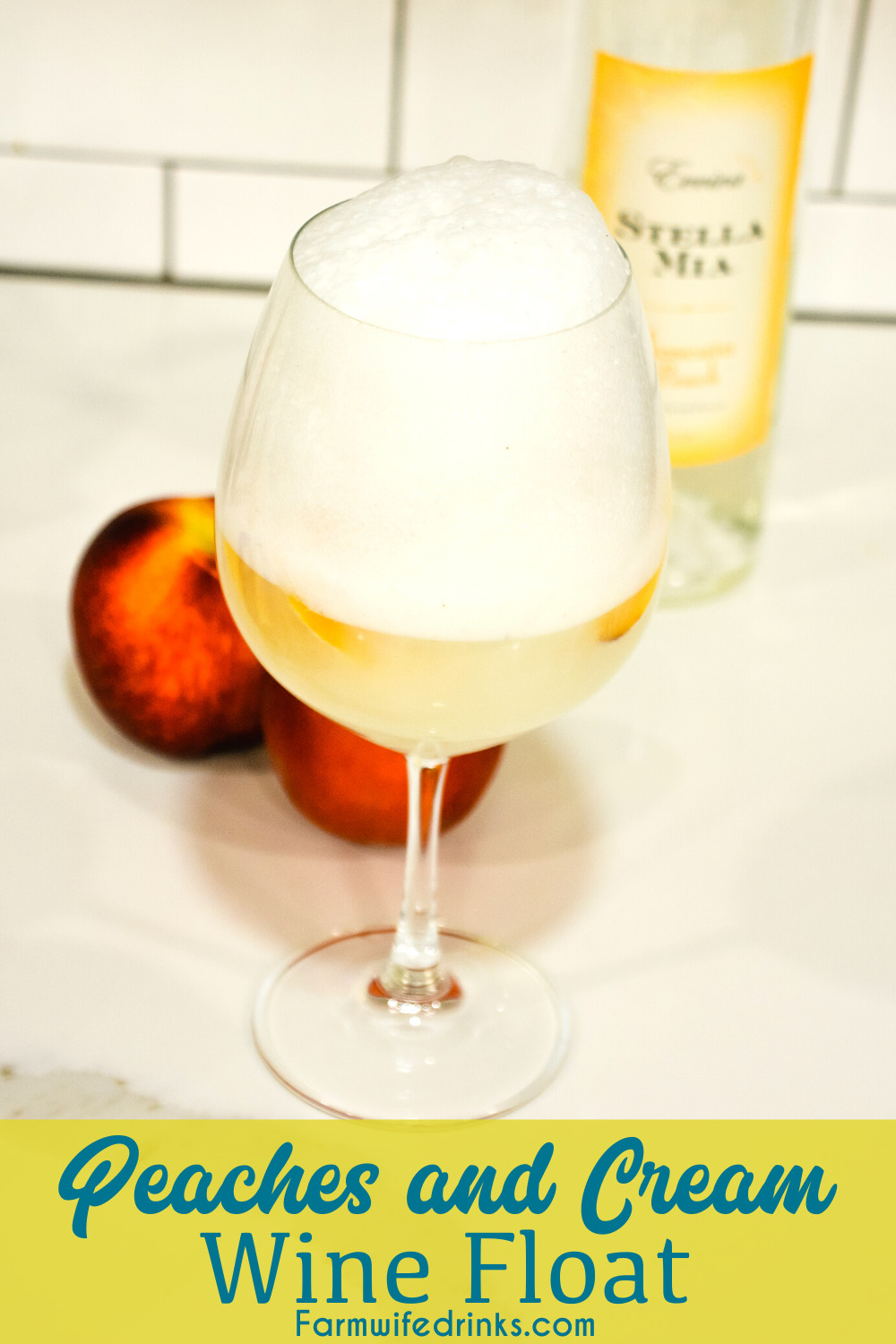 Peaches & Whiskey Ice Cream Float - A Beautiful Mess