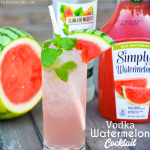 Vodka watermelon cocktail is the cocktail of summer with a refreshing hint of mint mixed in with the Simply Watermelon, mint and watermelon vodka, triple sec, and a splash of sparkling lemon water.