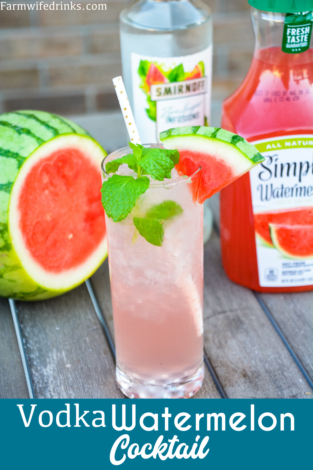 Vodka watermelon cocktail is the cocktail of summer with a refreshing hint of mint mixed in with the Simply Watermelon, mint and watermelon vodka, triple sec, and a splash of sparkling lemon water.