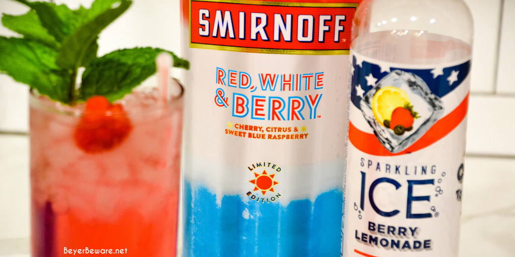 Pink Starburst vodka cocktail combines Smirnoff's Red, White, and Berry vodka with the berry lemonade Sparkling Ice water for an easy-sipping, low-carb cocktail that tastes just like starburst candy.