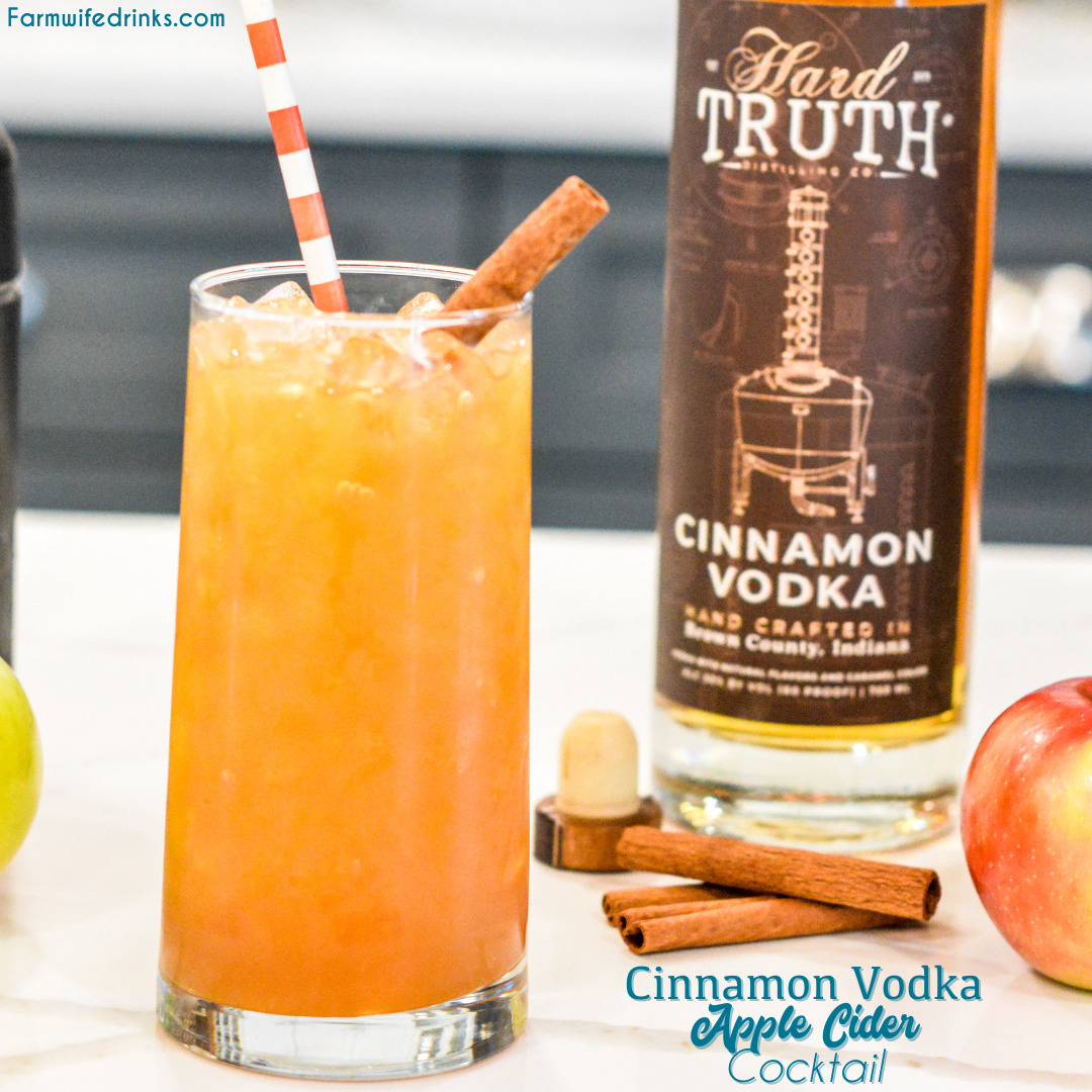 Cinnamon vodka apple cider cocktail is a simple fall cocktail for the vodka lovers out there.