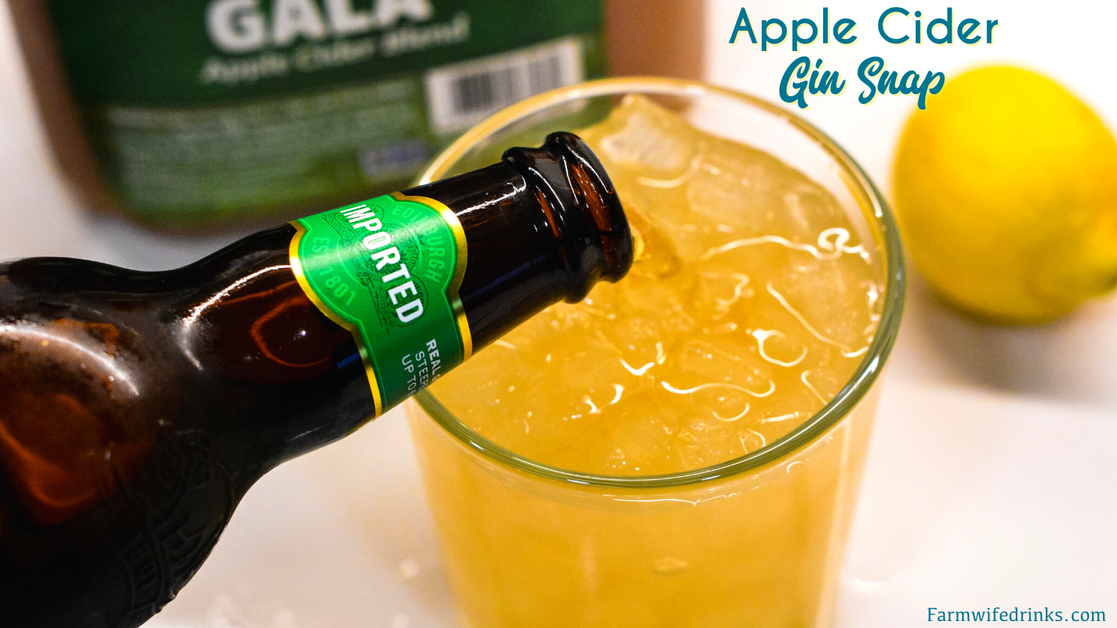 Apple cider gin snap is a gin variation to the a Moscow mule with the combination of ginger beer, apple cider, gin, and lemon juice to create a ginger apple cider gin cocktail.