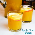 Apple cider punch is a simple fall punch recipe made with apple cider, pineapple juice, and ginger ale that is perfect to be topped off with spiced rum like Captain Morgan, amaretto or vodka.