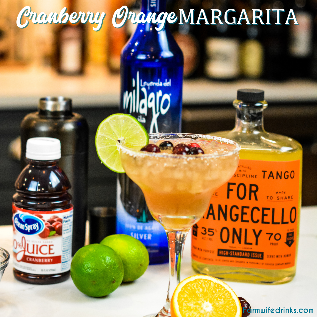 Cranberry orange margaritas are the combination of orangecello and tequila with orange, cranberry and lime juices to make a margarita that tastes like Christmas.