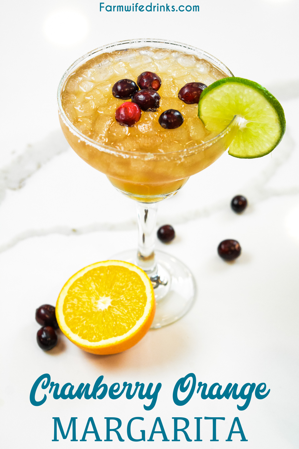 Cranberry orange margaritas are the combination of orangecello and tequila with orange, cranberry and lime juices to make a margarita that tastes like Christmas.