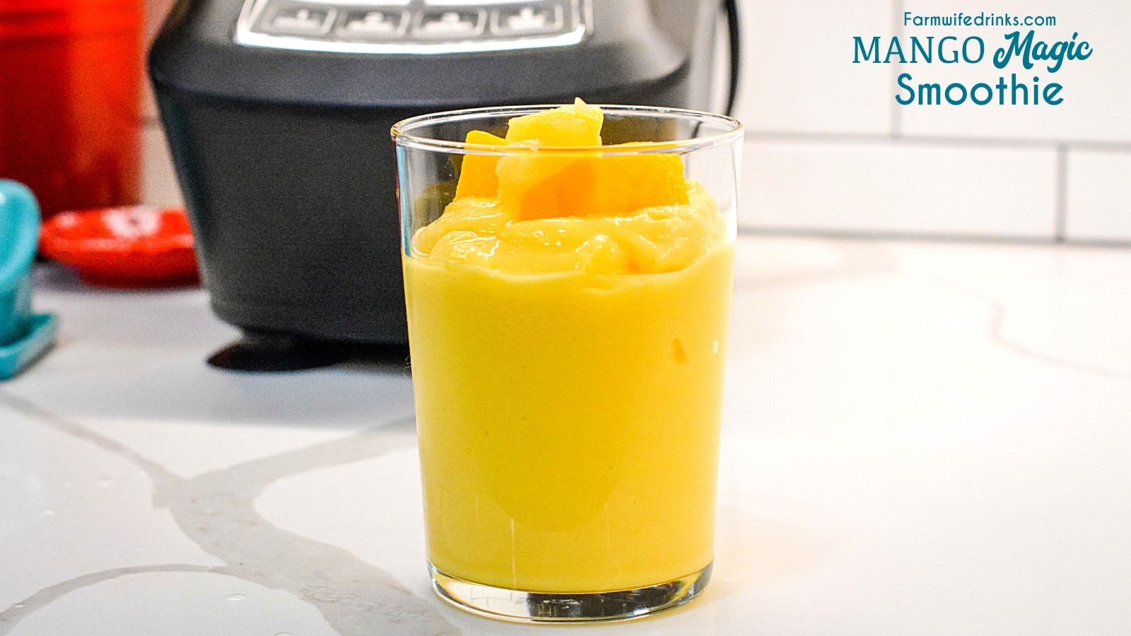 Mango Magic Smoothie is the current smoothie obsession by my swimmer that is made as a copycat to the Tropical Smoothie Cafe smoothie with just three simple ingredients of mango, pineapple, and greek yogurt.