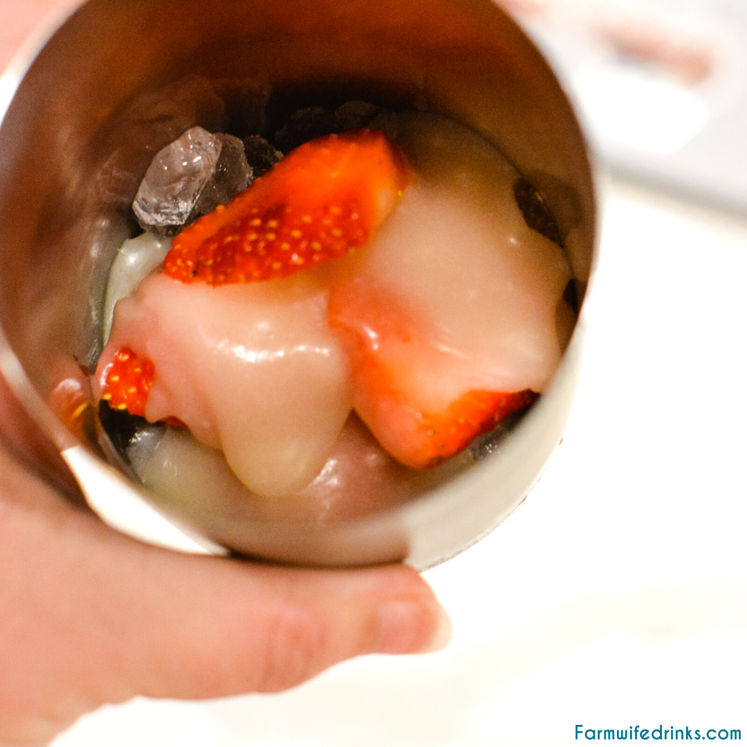 Copycat Starbucks pink drink is a simple combination of cream of coconut, freeze-dried strawberries, fresh strawberries, and sparkling strawberry water makes this drink simple yet refreshing to make.