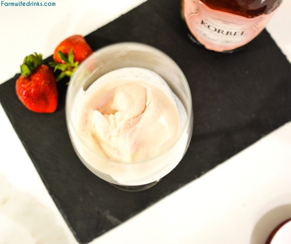 Rosé and Cream Floats combine two amazing items - rosé wine and ice cream for a frozen wine treat that is perfect as a dessert, after-dinner drink, or poolside cocktail.