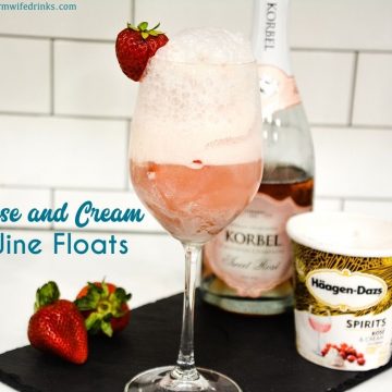 Rosé and Cream Floats combine two amazing items - rosé wine and ice cream for a frozen wine treat that is perfect as a dessert, after-dinner drink, or poolside cocktail.