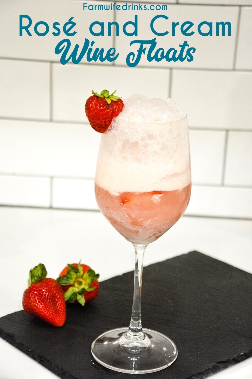 Rosé and Cream Floats combine two amazing items - rosé wine and ice cream for a frozen wine treat that is perfect as a dessert, after-dinner drink, or poolside cocktail.