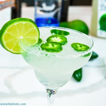 This spicy margarita does just that by combining a limeade, tequila, Cointreau with a bit of jalapeno for fresh jalapeno margaritas.