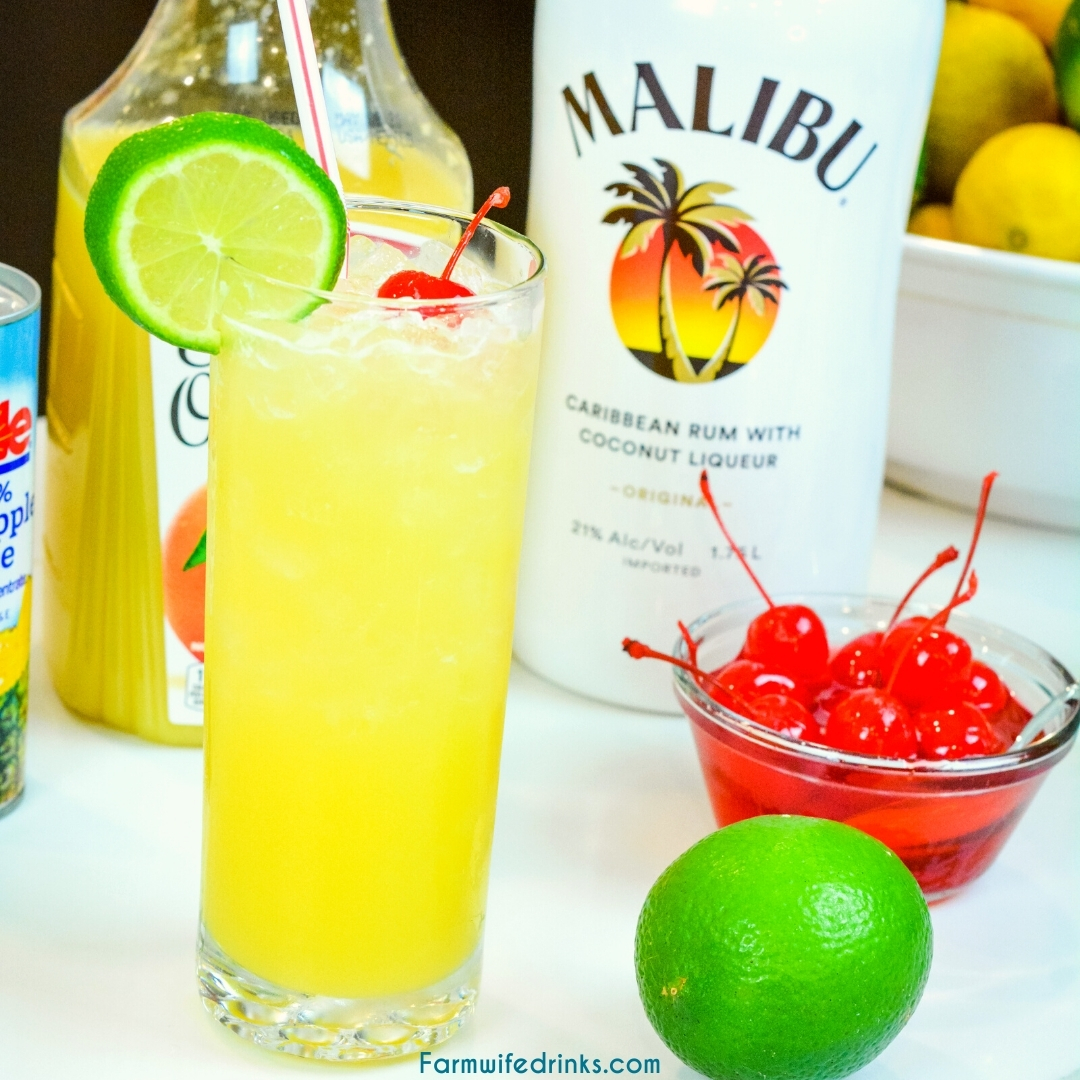 The Caribbean painkiller combines coconut rum and vodka with orange, lime, and pineapple juices for the cocktail that will make you feel like you are sitting on the beach down in the islands.