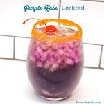 The purple rain drink can also be called the drunk witch cocktail for your Halloween party but regardless of the time of year, this purple cocktail is made with vodka, curaçao, grenadine, pineapple juice, and cranberry ginger ale. 