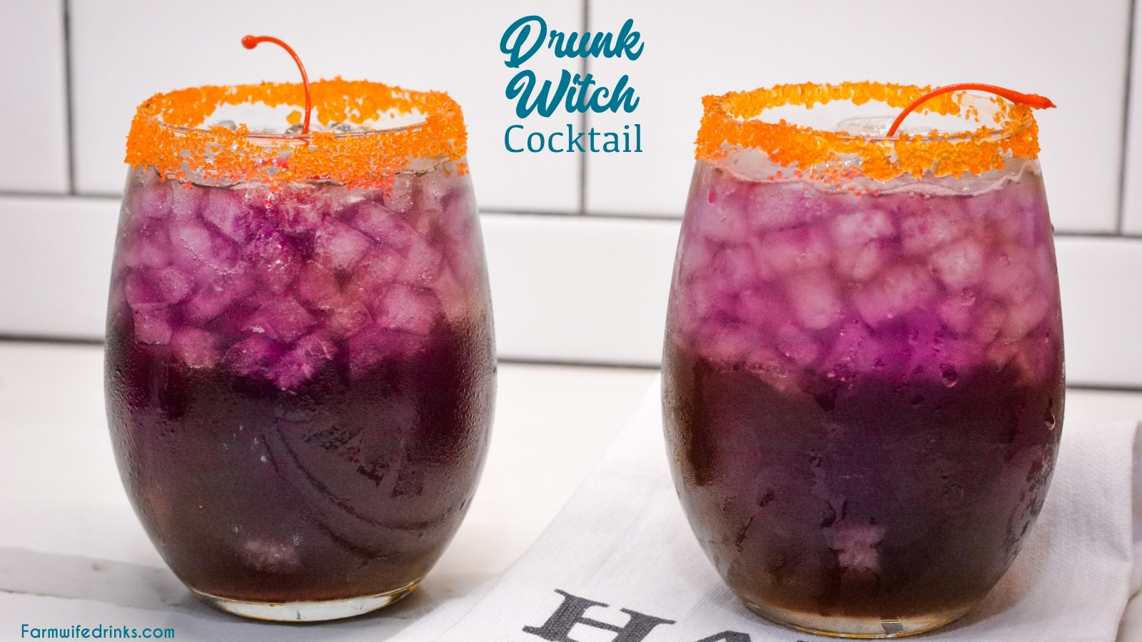 The purple rain drink can also be called the drunk witch cocktail for your Halloween party but regardless of the time of year, this purple cocktail is made with vodka, curaçao, grenadine, pineapple juice, and cranberry ginger ale. 