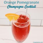 This orange pomegranate champagne spritzer is just that easy fancy champagne cocktail you need to know how to make for celebrations.