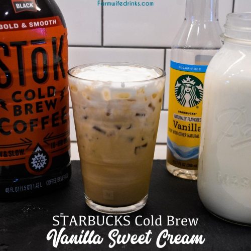 Vanilla Sweet Cream Cold Brew {Starbucks Copycat} - The Girl on Bloor