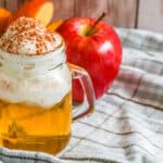 Apple Pie Shot with whipped cream and Cinnamon.