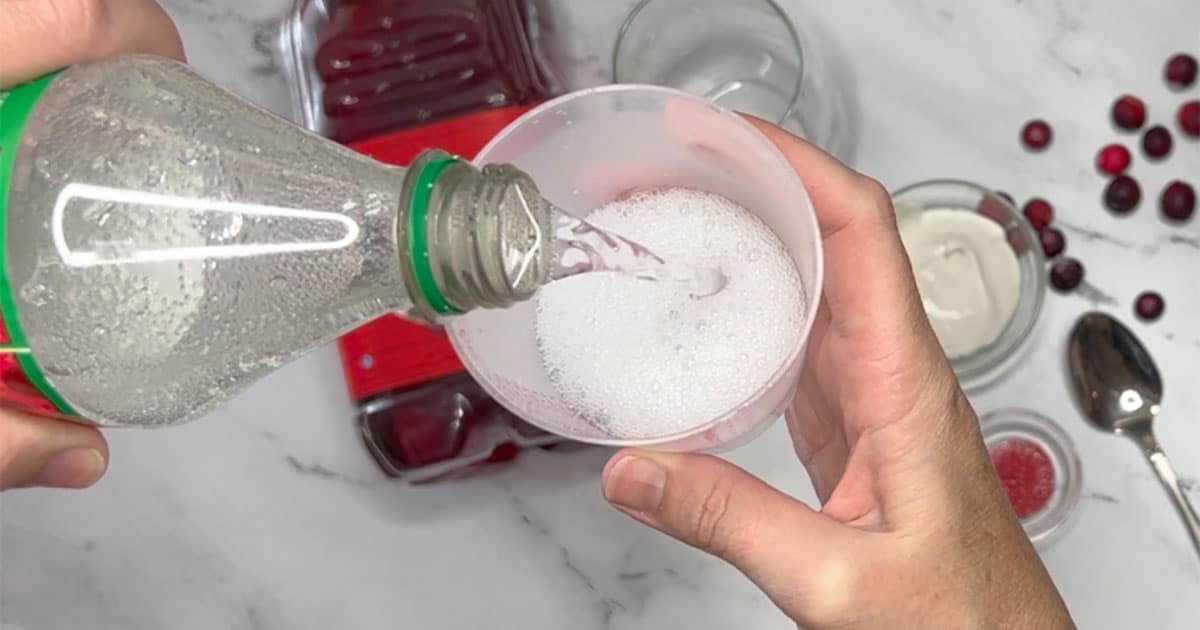 Measure out Winter Cranberry Spiced Sprite.