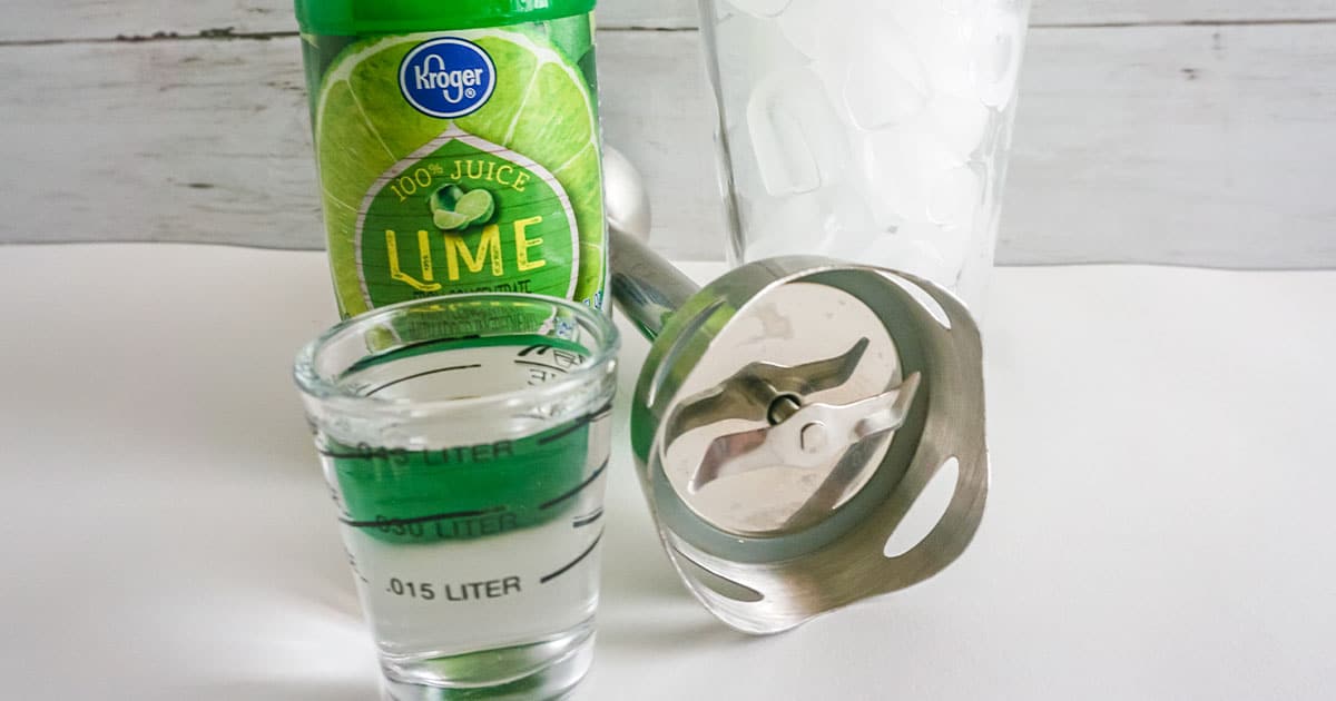 Frozen Limeade Ingredients and tool.