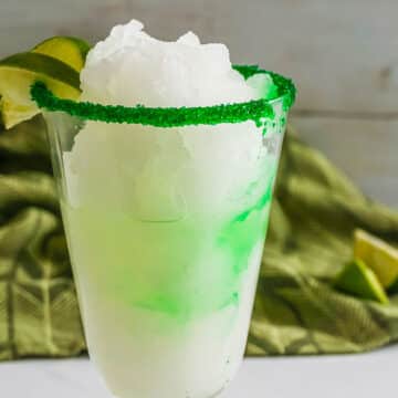 Frozen Limeade, with Green Sugared rim.