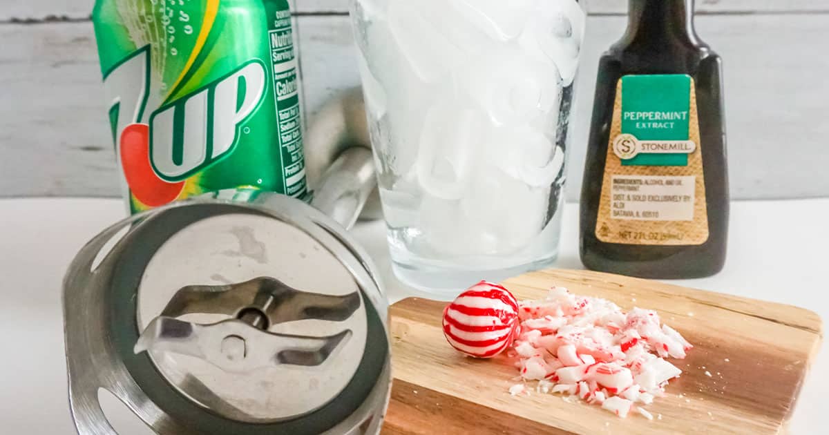 Ingredients for the Peppermint Punch Mocktail.