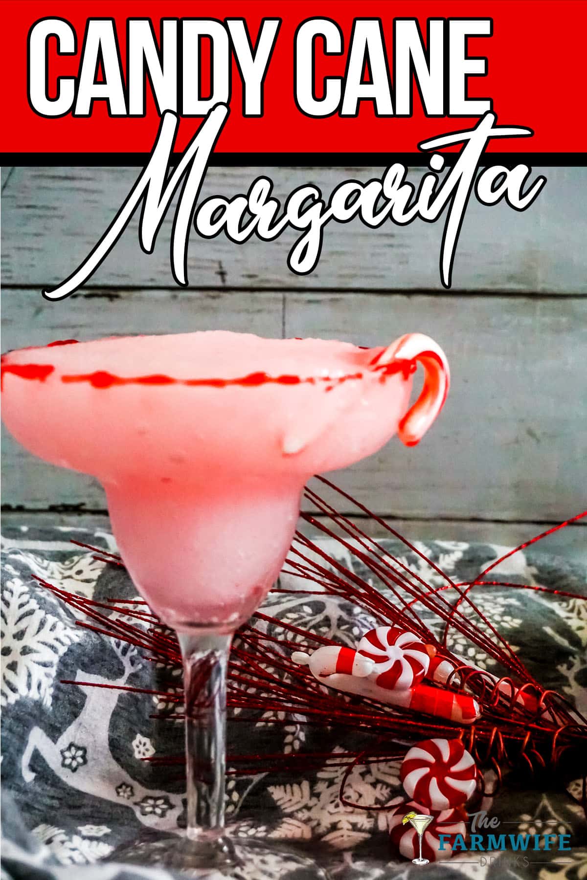 Holiday displayed Candy Cane Frozen Margarita