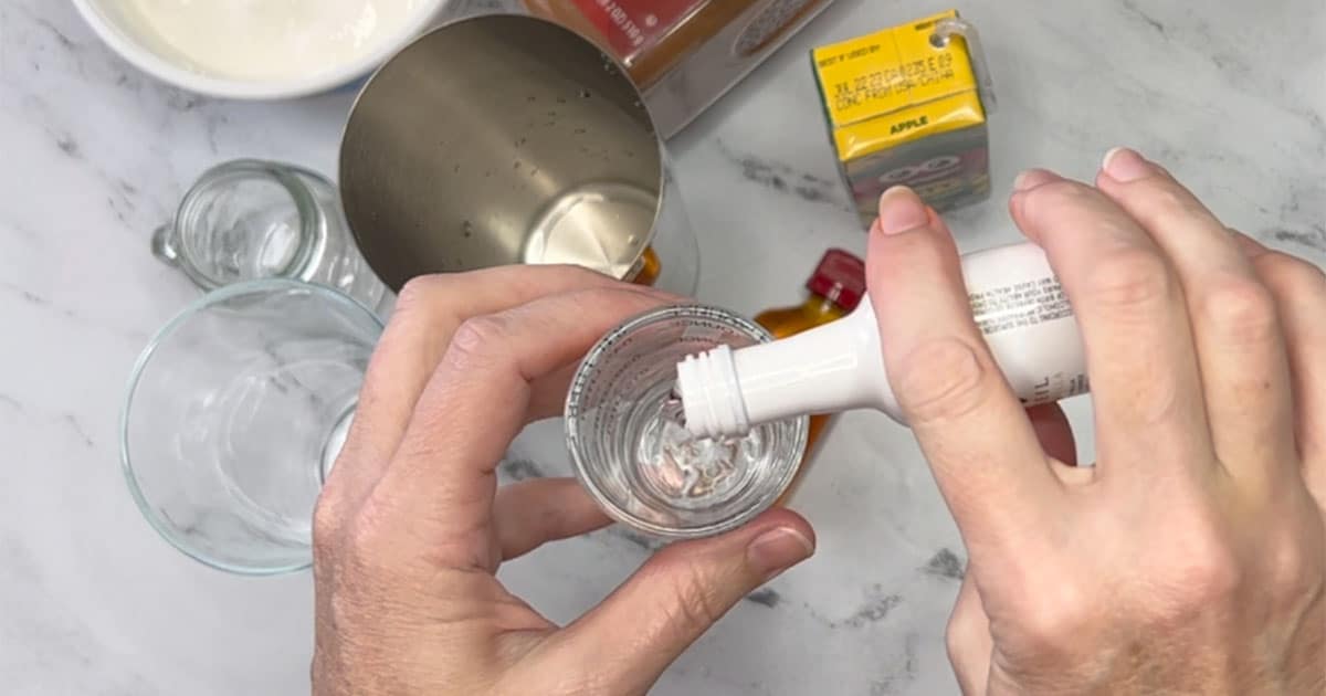 Measure out Vanilla flavored Vodka.