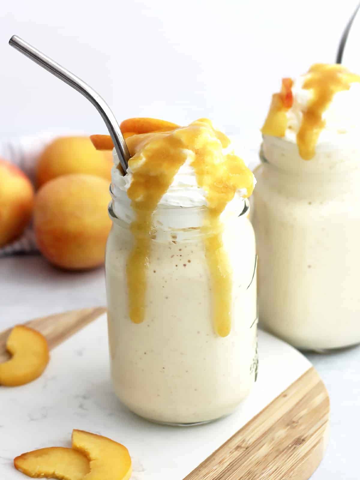 peach milkshake