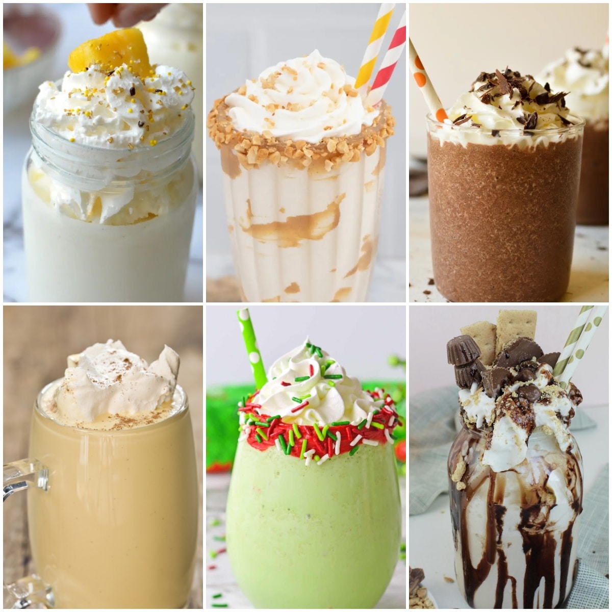 photo collage of milkshake ideas