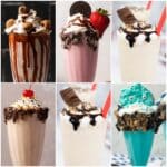 photo collage of unique milkshake ideas