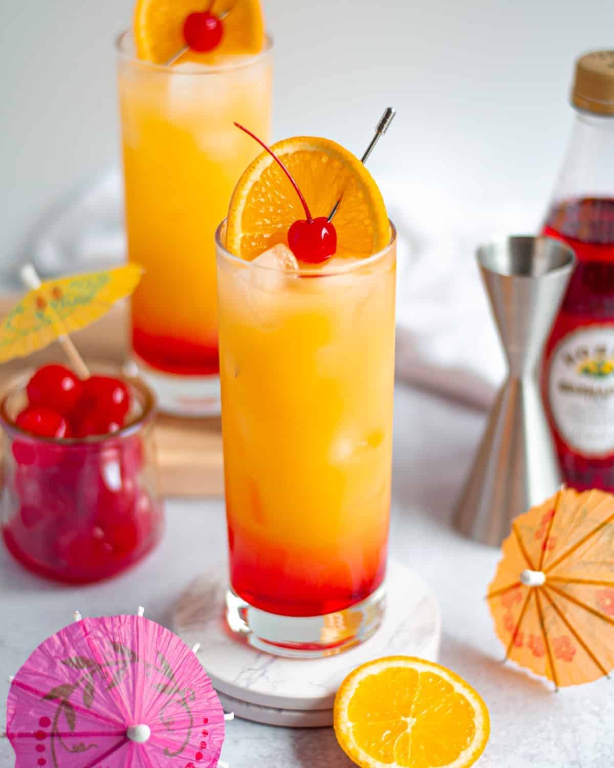 vodka sunrise tropical cocktail