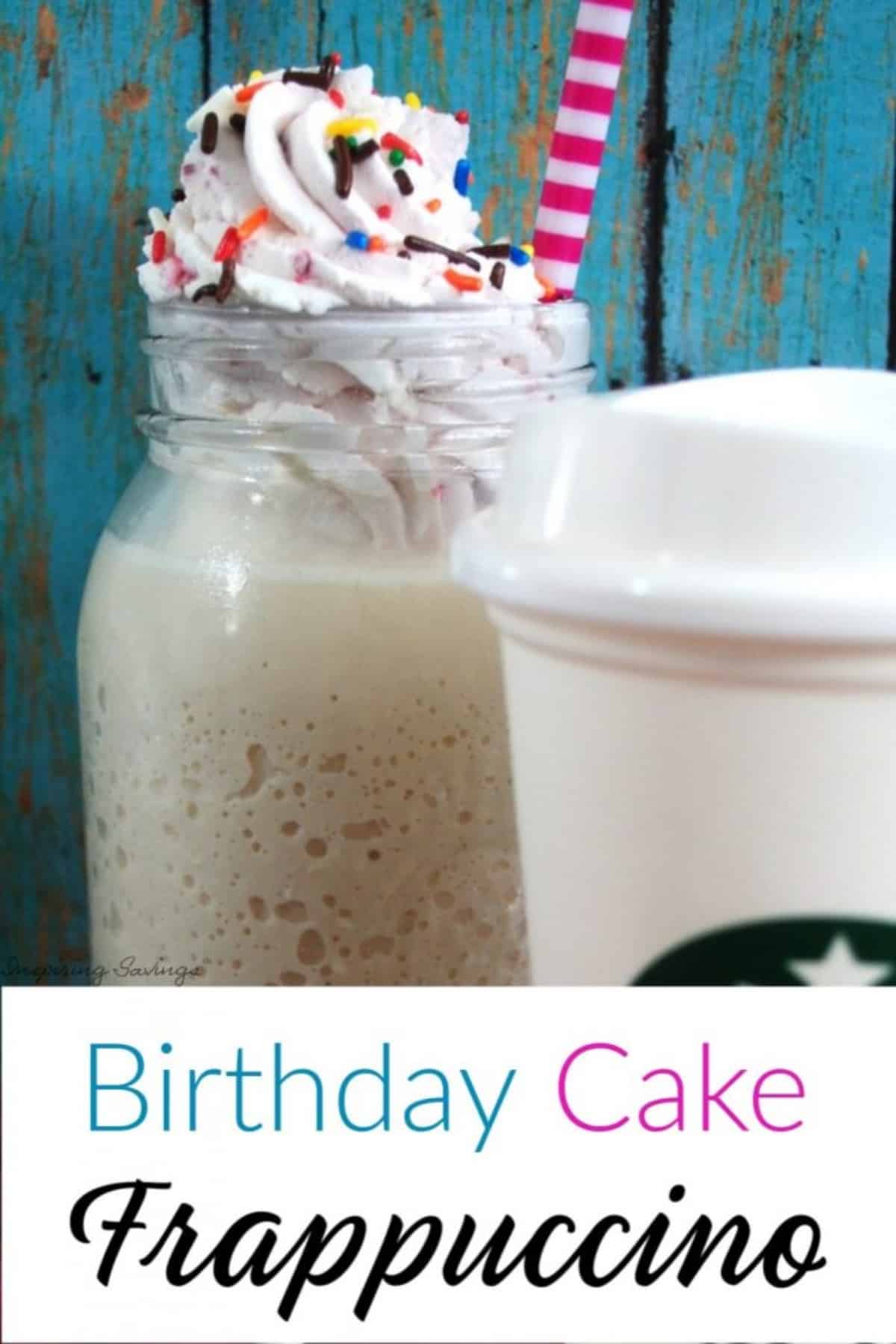 birthday cake frappuccino copycat starbucks cold drink recipe